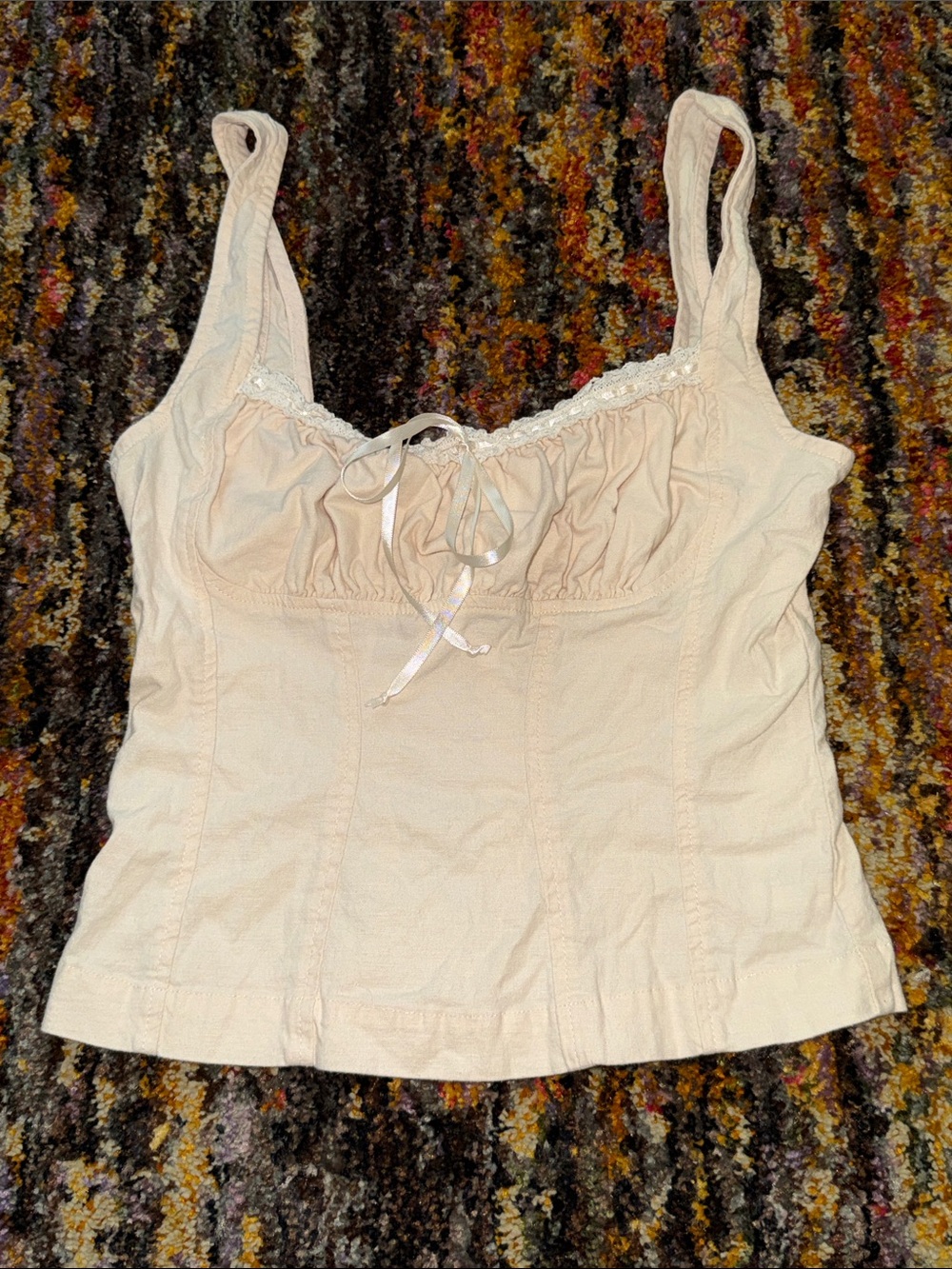 UO Kimchi Blue Cream Lace-Trim Cami